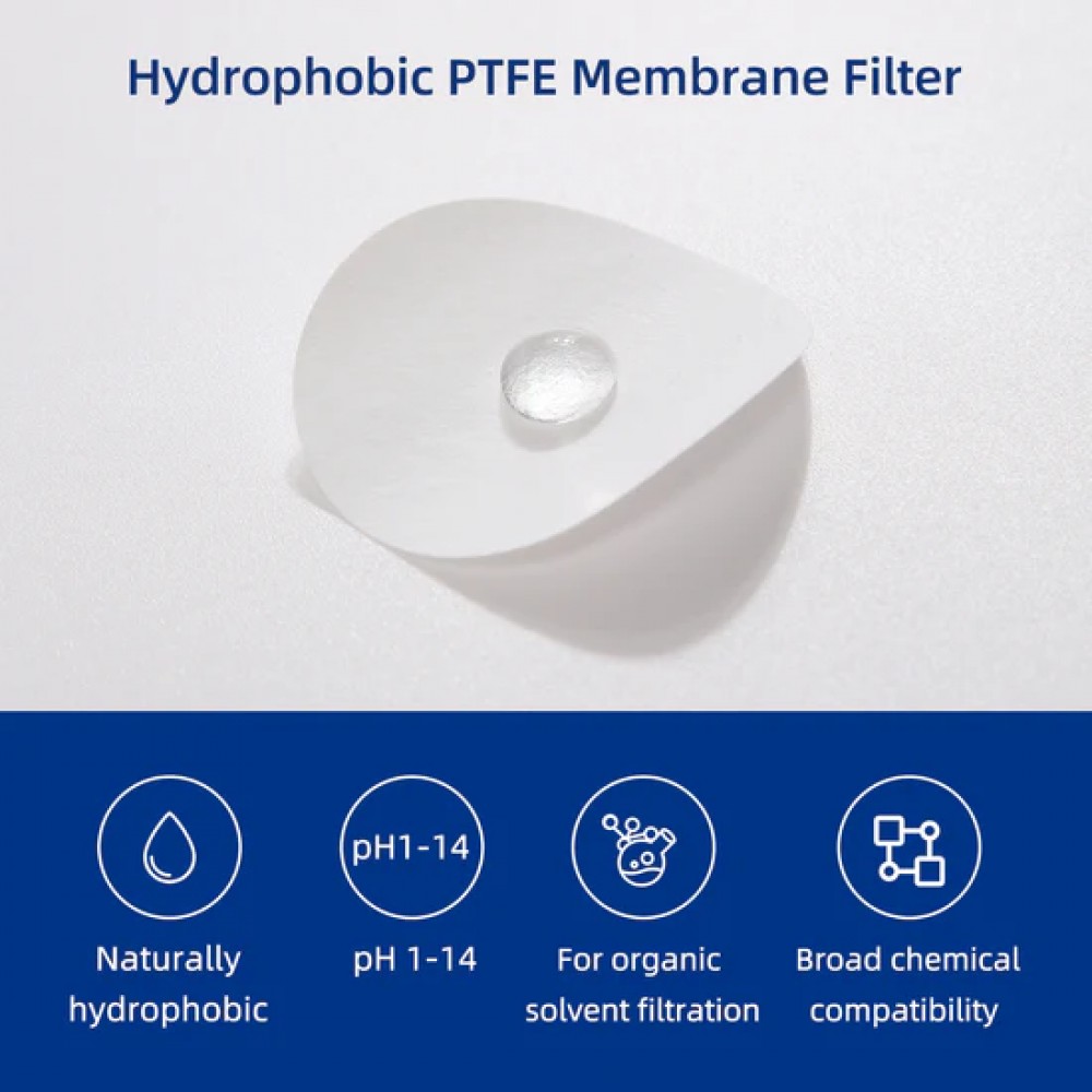 Filtros de Membrana de PTFE Hidrofóbico para Laboratório - Filtros de Disco