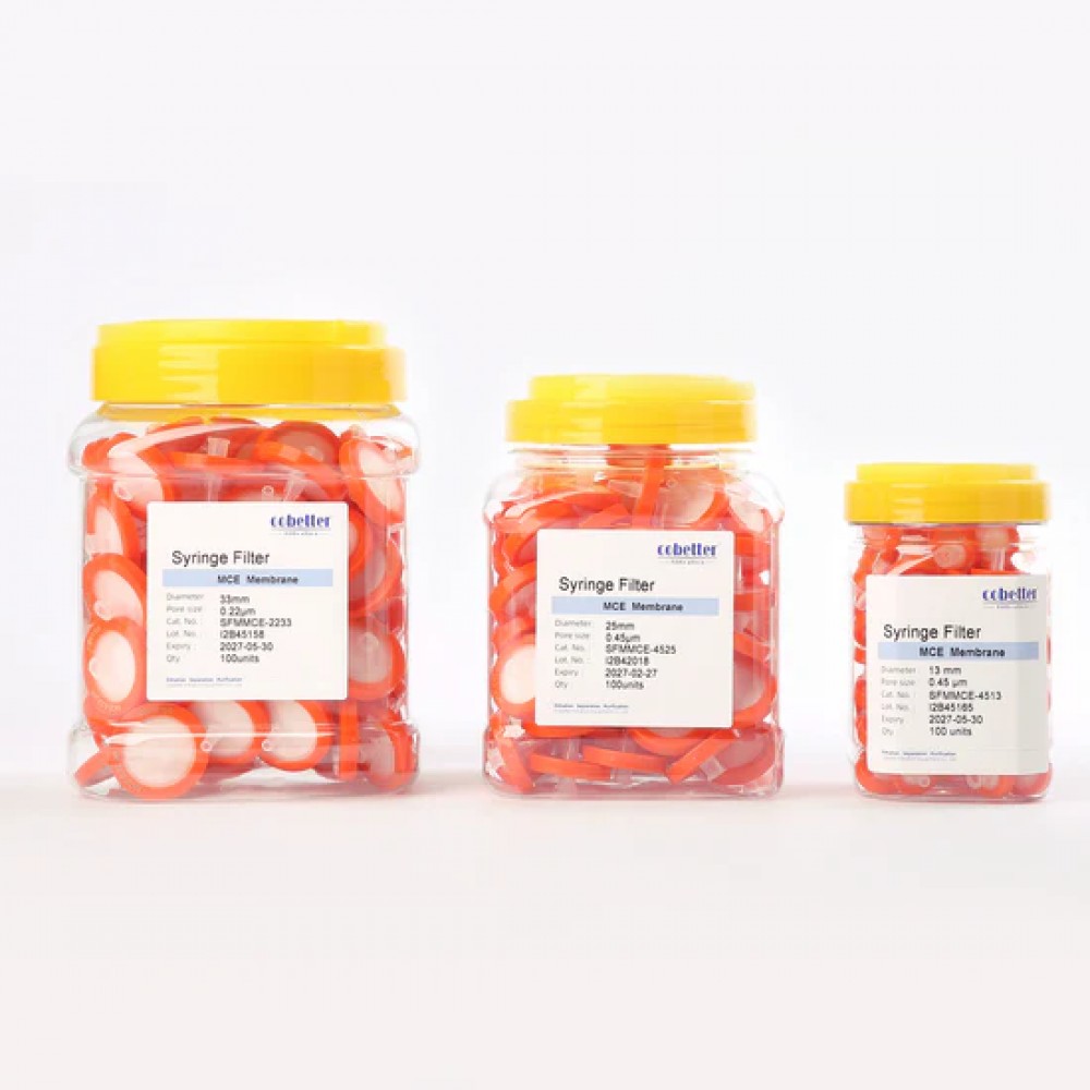 Filtros de Seringa MCE Hidrofílicos Laranja Não Estéreis