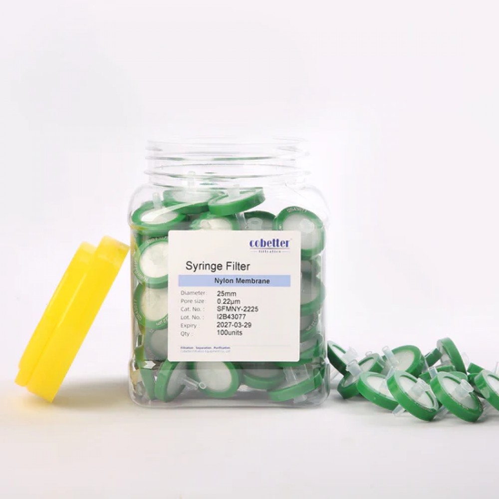 Filtros de Seringa de Nylon Hidrofílicos Verdes Não Estéreis